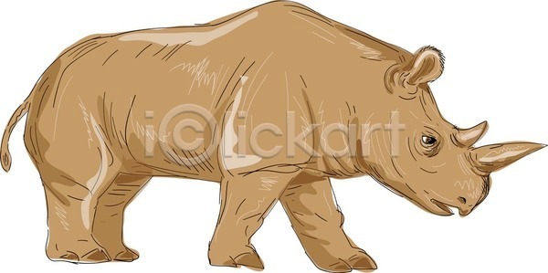 EPS 일러스트 해외이미지 그림 코뿔소 해외202004 해외일러스트