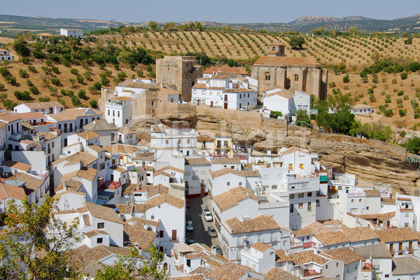 사람없음 JPG 포토 해외이미지 교회 도시 마을 스페인 안달루시아 유럽 큼 파노라마 풍경(경치) 해외202004 흰색