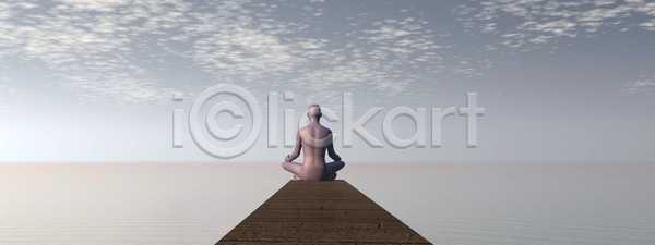침묵 평화 휴식 남자 사람 사람없음 3D JPG 일러스트 포토 해외이미지 갈색 건강 건축양식 디지털 라이프스타일 만들기 명상 목재 물 바다 불교 새벽 선 수평선 숫자 연꽃(꽃) 영혼 요가 일출 자연 하늘 해외202004 해외포토 회색