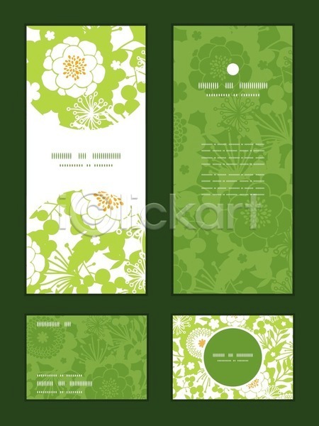화려 사람없음 EPS 일러스트 해외이미지 꽃 꽃무늬 디자인 배너 초록색 패턴 프레임 해외202004