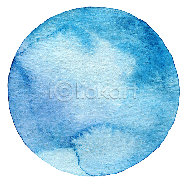 사람없음 JPG 포토 해외이미지 그림 물감 백그라운드 붓터치 수채화(물감) 원형 질감 추상 파란색 해외202004