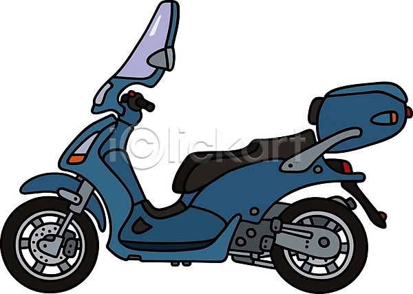 사람없음 EPS 일러스트 해외이미지 스쿠터 오토바이 파란색 해외202004