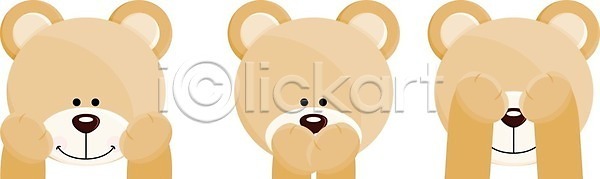 EPS 일러스트 해외이미지 고립 곰 그래픽 동물 만화 머리 미소 미술 사인 쇼 엿보기 응시 입 자연 클립아트 포유류 해외202004 해외일러스트