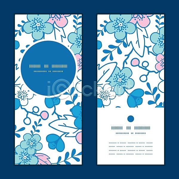 사람없음 EPS 일러스트 해외이미지 꽃 꽃무늬 디자인 배너 벚꽃 세트 식물 패턴 프레임 해외202004