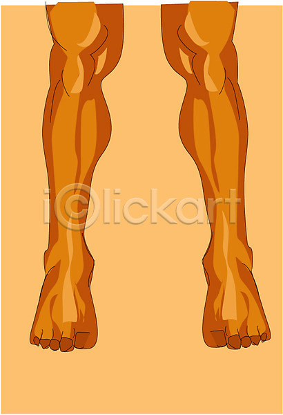 사람 신체부위 EPS 일러스트 다리(신체부위) 맨발 발 신체 클립아트