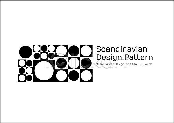 사람없음 AI(파일형식) 일러스트 흑백 도형 디자인 모양 무늬 문양 백그라운드 북유럽 북유럽스타일 원형 패턴 패턴백그라운드