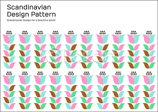 사람없음 AI(파일형식) 일러스트 꽃 꽃무늬 꽃백그라운드 디자인 모양 무늬 문양 백그라운드 북유럽 북유럽스타일 식물 패턴 패턴백그라운드
