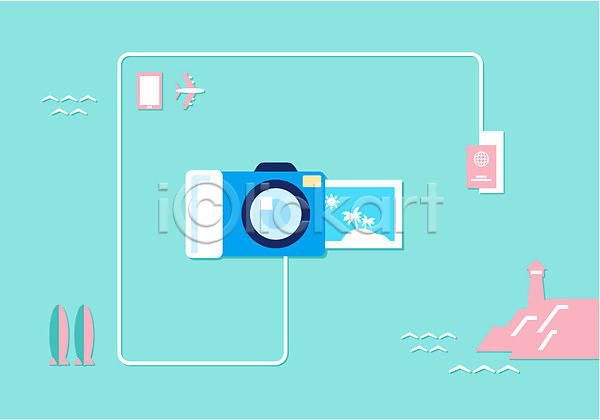 사람없음 AI(파일형식) 일러스트 계절 기념사진 등대 바다 백그라운드 비행기 섬 여권 여름(계절) 여름풍경 여행 카메라 풍경(경치) 플랫 핸드폰
