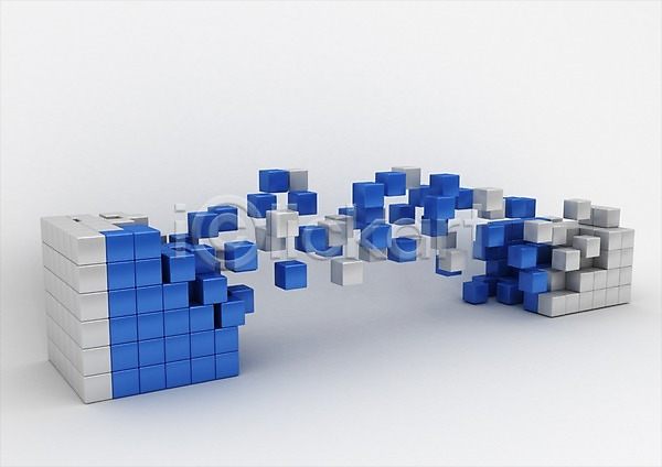 사람없음 3D PSD 편집이미지 3D소스 그래픽 백그라운드 블록 비즈니스 사각형 상자 쌓기 컬러 컴퓨터그래픽 큐브 파란색 편집소스