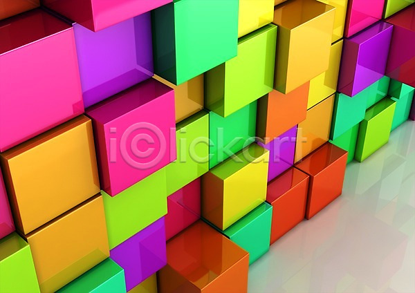 사람없음 3D PSD 편집이미지 3D소스 그래픽 반사 백그라운드 블록 상자 컬러 컬러풀 컴퓨터그래픽 큐브 패턴 편집소스