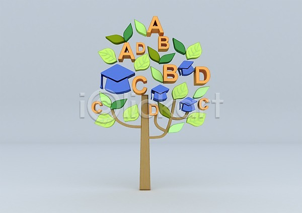 사람없음 3D PSD 편집이미지 3D소스 교육 그래픽 나무 나뭇잎 모자(잡화) 문자 백그라운드 식물 알파벳 영어 영어교육 졸업 컴퓨터그래픽 편집소스 학사모