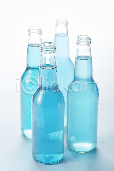 사람없음 JPG 아웃포커스 포토 병(담는) 스튜디오촬영 실내 유리병 음료 음식 컬러 파란색