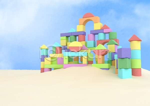 사람없음 3D PSD 편집이미지 3D소스 교구 교육 구름(자연) 그래픽 놀이 놀이용품 도형 모래 모래사장 백그라운드 블록 쌓기 컴퓨터그래픽 편집소스 하늘 햇빛