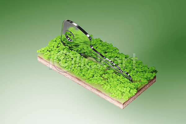 사람없음 3D PSD 편집이미지 3D소스 그래픽 금속 미니어처 백그라운드 부동산 식물 실버(노인) 열쇠 은색 주택 철 초록색 컬러 컴퓨터그래픽 편집소스 풀(식물)