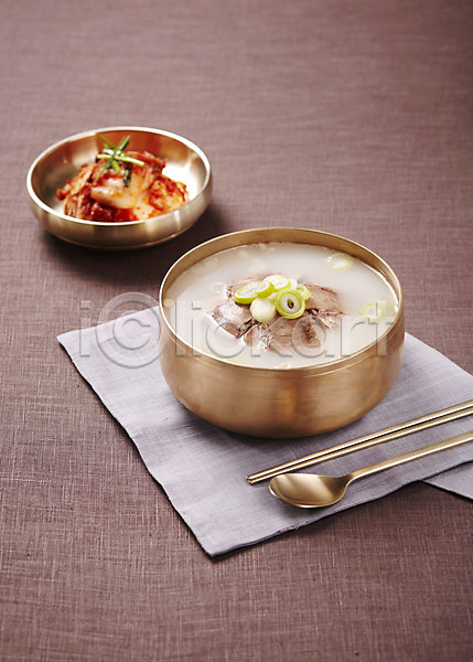 사람없음 JPG 포토 그릇 김치 보양식 설렁탕 숟가락 스튜디오촬영 식기 실내 요리 전통음식 젓가락 한식