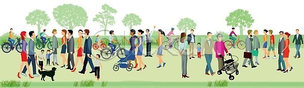 사람 어린이 EPS 일러스트 해외이미지 가족 남편 딸 손주 아들 아빠 엄마 장애인 커플 할머니 할아버지 해외202004 해외일러스트