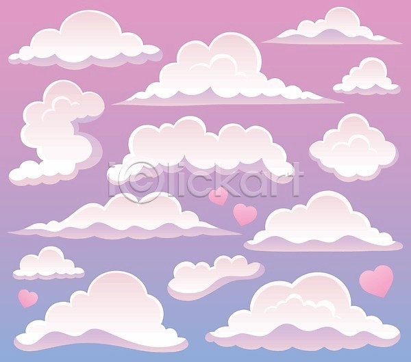 분위기 사랑 예측 EPS 일러스트 해외이미지 구름(자연) 날씨 내추럴 디자인 마음 모양 미술 발렌타인데이 스타일 운석 자연 장식 테마 하늘 하트 해외202004 환경 흐림