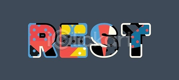 스트레스 아이디어 휴식 EPS 일러스트 해외이미지 낮잠 단어 단절 미술 스파 잠 컨셉 타이포그라피 테마 해외202004 해외일러스트 휴가