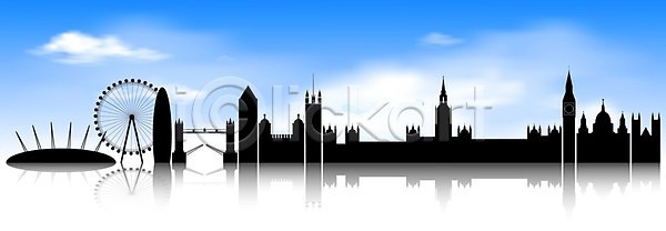 EPS 실루엣 일러스트 해외이미지 가로 건물 검은색 구름 궁전 그래픽 도시 런던 모양 물 바다 반사 배너 선 수평선 스카이라인 스타일 야외 여행 영국 영어 유럽 잉글랜드 주택 타운 탑 파노라마 파란색 풍경 하늘 해외202004 해외일러스트 회전목마