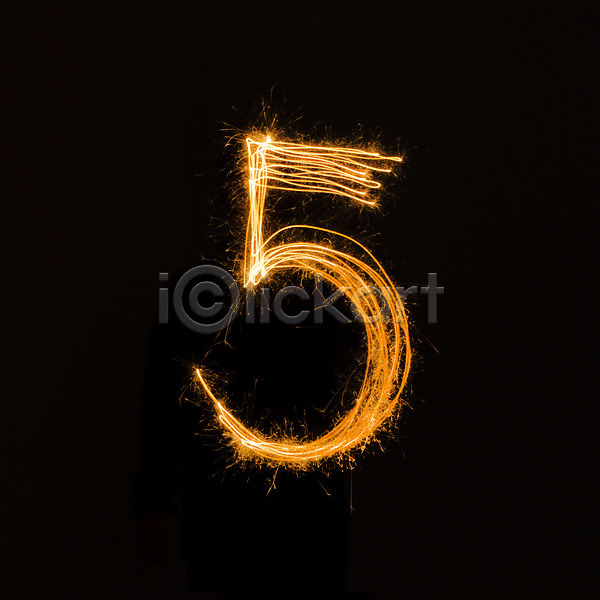 사람없음 JPG 포토 5 검은배경 백그라운드 불꽃(불) 빛 숫자 오