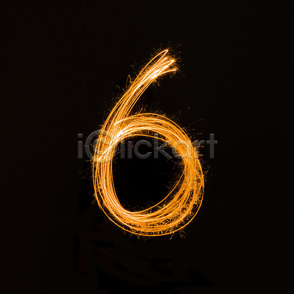사람없음 JPG 포토 6 검은배경 백그라운드 불꽃(불) 빛 숫자