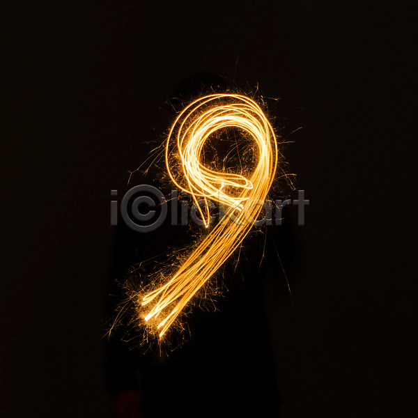 사람없음 JPG 포토 9 검은배경 구 백그라운드 불꽃(불) 빛 숫자