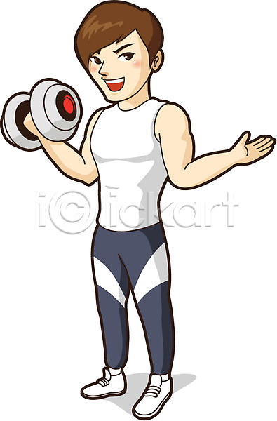 남자 남자만 남자한명만 사람 한명 AI(파일형식) 일러스트 들기 서기 아령 운동 전신 직업 직업캐릭터 캐릭터 트레이너 헬스 홍보캐릭터