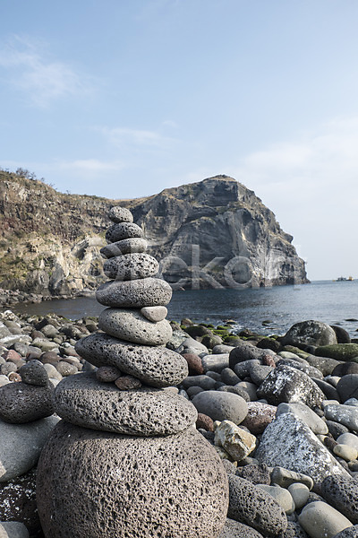 사람없음 JPG 포토 돌(바위) 바위(돌) 석탑 야외 우도봉 제주도 주간 풍경(경치) 한국