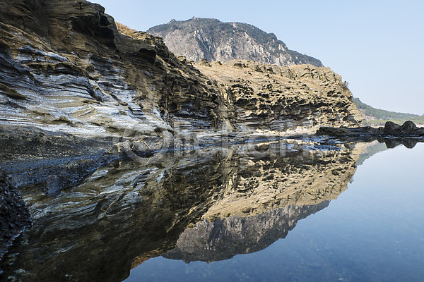 사람없음 JPG 포토 돌(바위) 바다 바위(돌) 산방산 야외 용머리해안 제주도 주간 풍경(경치) 한국