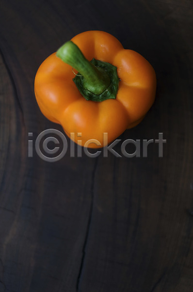 사람없음 JPG 근접촬영 포토 하이앵글 꼭지 식재료 음식 주황색 채소 컬러 파프리카 피망
