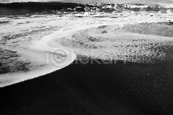사람없음 JPG 포토 흑백 바다 야외 자연 주간 파도 풍경(경치) 해변