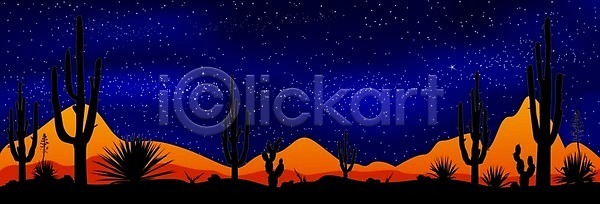 EPS 실루엣 일러스트 해외이미지 검은색 만화 멕시코 배너 별 빛 빨간색 사막 산 생태학 선인장 식물 야간 야외 어둠 여행 우주 은하계 자연 저녁 파란색 풍경 하늘 해외202004 해외일러스트