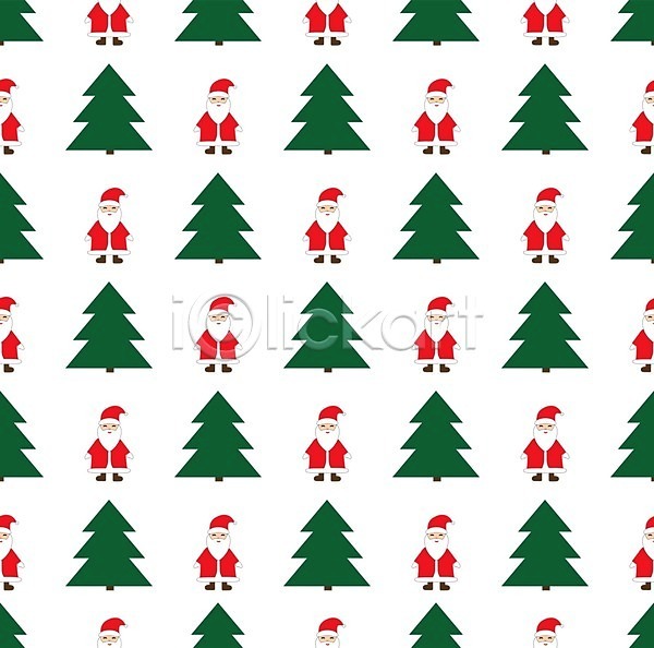 축하 행복 EPS 일러스트 해외이미지 겨울 계절 그림 나무 백그라운드 빨간색 산타클로스 새해 수집 스크랩북 신용카드 엘리먼트 인사 인쇄 장식 종이 초대 초록색 크리스마스 패턴 플랫 해외202004 휴가 흰색