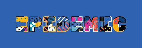 아이디어 EPS 일러스트 해외이미지 단어 미술 잡기 전염 전염병 질병 컨셉 타이포그라피 테마 해외202004 해외일러스트