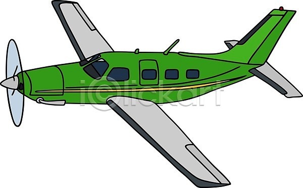 사람없음 EPS 일러스트 해외이미지 비행기 초록색 프로펠러 해외202004