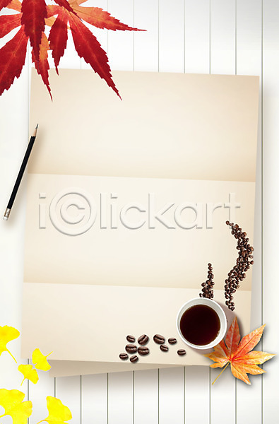 사람없음 PSD 편집이미지 가을(계절) 계절 단풍 연필 커피 편지 편지지 편집 풍경(경치) 프레임