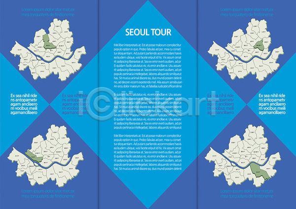 사람없음 AI(파일형식) 템플릿 3단접지 관광지 국내여행 내지 리플렛 백그라운드 북디자인 북커버 서울 아시아 여행 지도 팜플렛 편집 표지디자인 한국