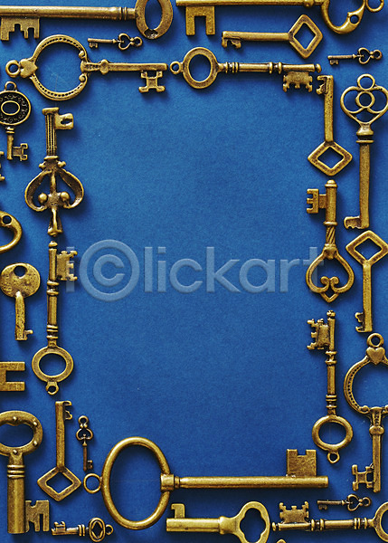 사람없음 JPG 포토 배경화면 백그라운드 열쇠 종이 파란색 프레임 황금열쇠