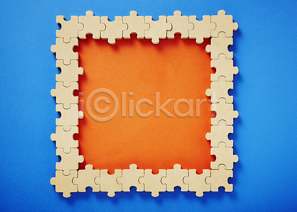 사람없음 JPG 포토 배경화면 백그라운드 조각 조각(피스) 종이 주황색 파란색 퍼즐 프레임