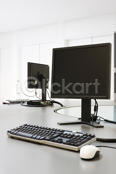 사람없음 JPG 포토 해외이미지 비즈니스 사무실 스크린 쥐 책상 컴퓨터 키보드 해외202004