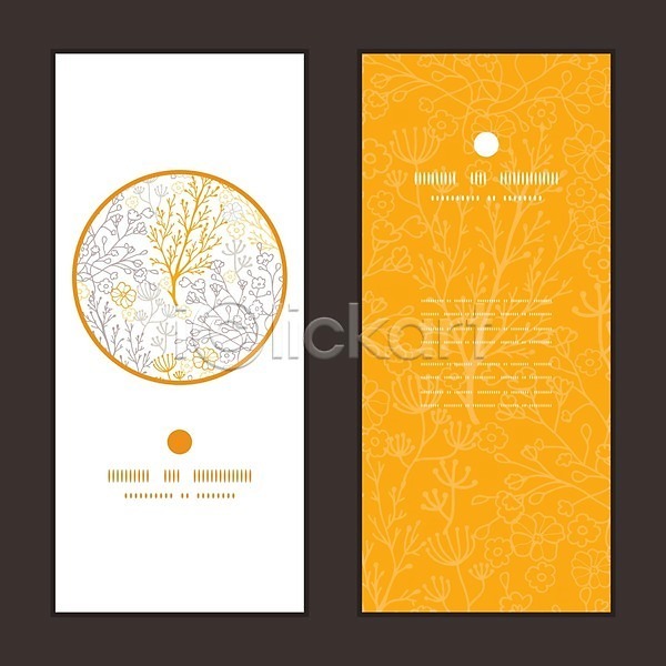 화려 사람없음 EPS 일러스트 해외이미지 꽃 꽃무늬 노란색 디자인 배너 세트 원형 패턴 프레임 해외202004