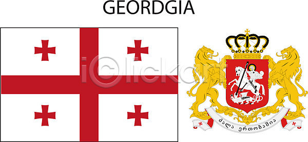 사람 EPS 일러스트 해외이미지 깃발 무기 사자 십자가 조지아 해외202004 해외일러스트