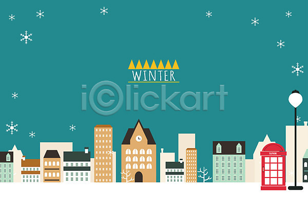사람없음 AI(파일형식) 일러스트 가로등 거리 건물 겨울 겨울배경 눈(날씨) 마을 백그라운드 풍경(경치)