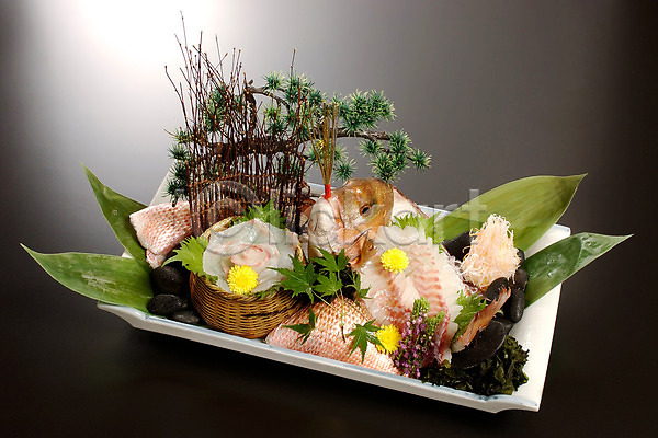 사람없음 JPG 포토 생선회 실내 음식 일본음식 장식 접시 해산물