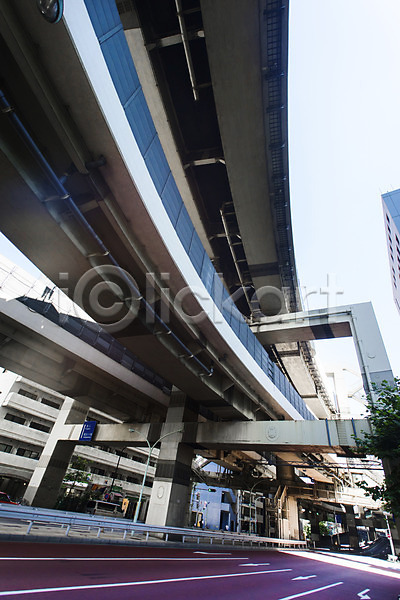 사람없음 JPG 로우앵글 포토 건축물 고속도로 다리(건축물) 도로 도시 도쿄 야외 일본 주간 풍경(경치) 해외 해외풍경