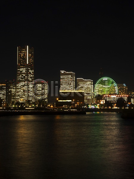 사람없음 JPG 포토 도시 도시풍경 바다 빛 야간 야경 야외 요코하마 일본 조명 풍경(경치) 하늘 해외 해외풍경
