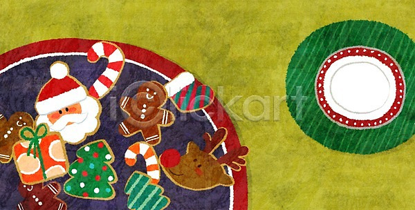 남자 노년 사람 성인 한명 PSD 일러스트 겨울 동물 루돌프 사슴 산타클로스 선물 얼굴 음식 접시 쿠키 크리스마스 크리스마스트리