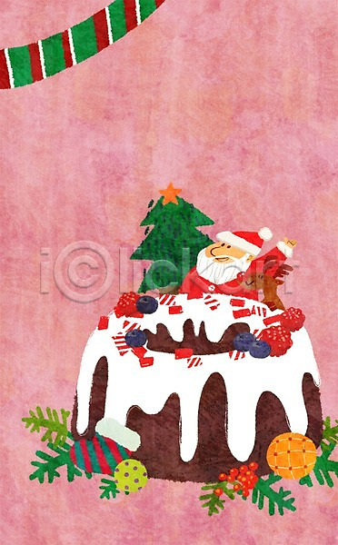 남자 노년 사람 성인 한명 PSD 일러스트 겨울 동물 루돌프 블루베리 빵 사슴 산타클로스 음식 케이크 크리스마스 크리스마스트리