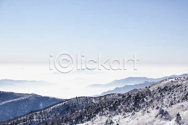 사람없음 JPG 포토 겨울 계절 덕유산 산 산등성이 상고대 야외 자연 전라북도 정상 주간 풍경(경치)