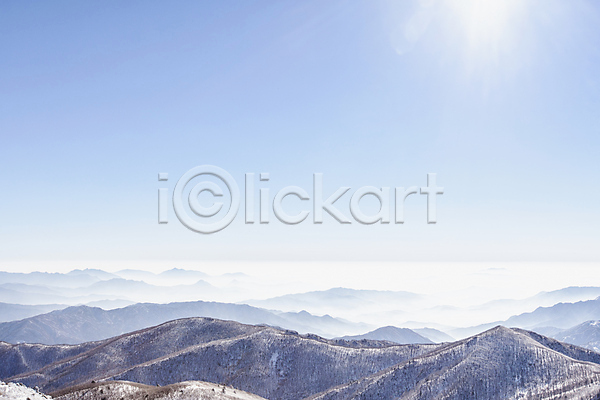 사람없음 JPG 포토 겨울 계절 덕유산 반사 산 산등성이 상고대 야외 자연 전라북도 정상 주간 풍경(경치) 햇빛